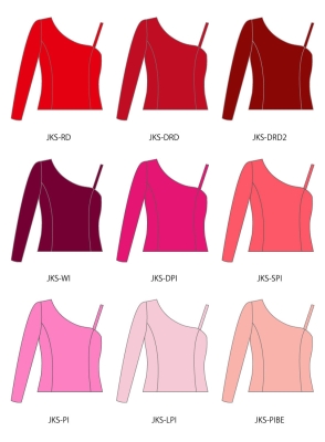 Kids Custom One Shoulder Long Sleeve Blouse with Velvet / JC146-solid