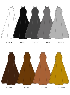 Kids Custom American Armhole long dress with Shantung / JC151-solid