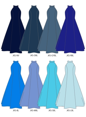 Kids Custom American Armhole long dress with Shantung / JC151-solid