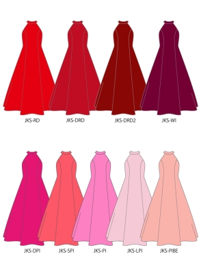Kids Custom American Armhole long dress with Shantung / JC151-solid