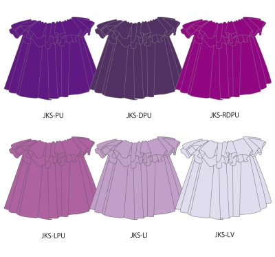 Custom Tahitian Shantung Skirt/ JC150-solid