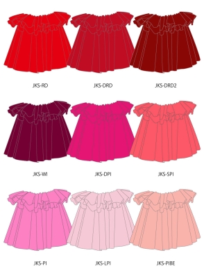 Custom Tahitian Shantung Skirt/ JC150-solid