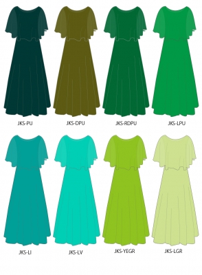 Kids Custom Cape Long Dress / JCp25-solid