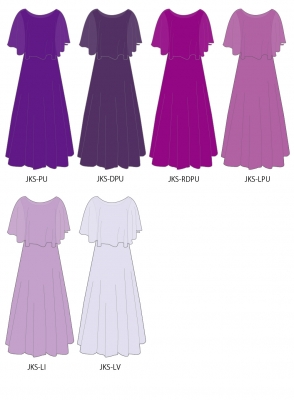 Kids Custom Cape Long Dress / JCp25-solid