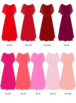 Kids Custom Cape Long Dress / JCp25-solid