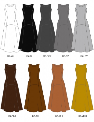 Kids Custom Long Dress / JCp20-solid