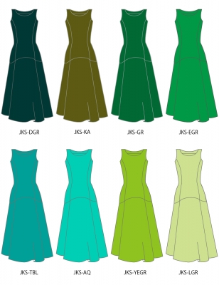 Kids Custom Long Dress / JCp20-solid