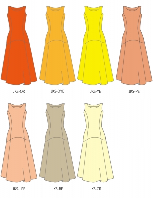 Kids Custom Long Dress / JCp20-solid