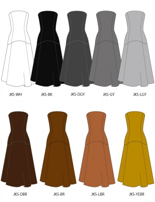 Kids Custom Long Velvet Dress / JCp42-solid