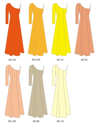Kids Custom One Shoulder Long sleeve Dress / JCp72-solid
