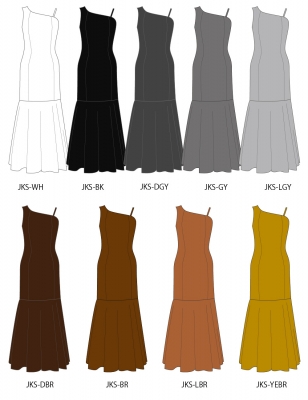 Kids Custom Long Dress with Velvet / JCp83-solid