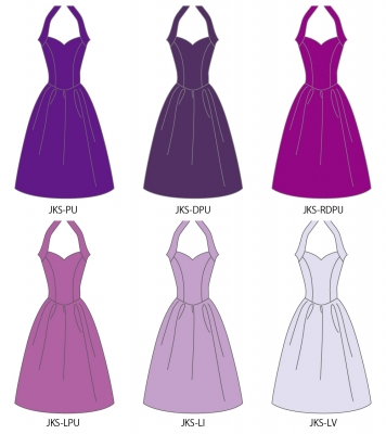 Custom Midi Halterneck Dress  / JC57-solid
