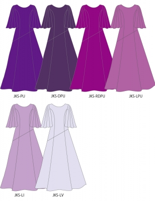 Custom Half Sleeve Long Dress / JC78-solid