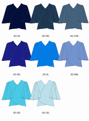 Custom Wrap Blouse with Koshibo / JC80-solid