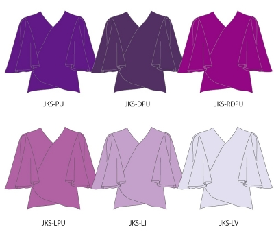 Custom Wrap Blouse with Koshibo / JC80-solid