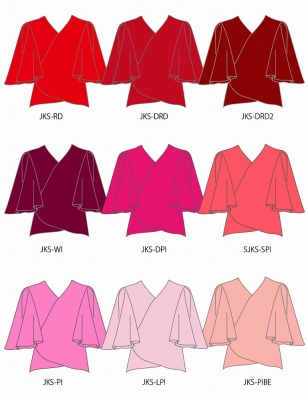 Custom Wrap Blouse with Koshibo / JC80-solid