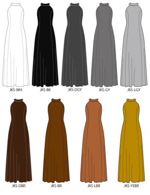 Kids Custom American Armhole long dress / JCp12-solid