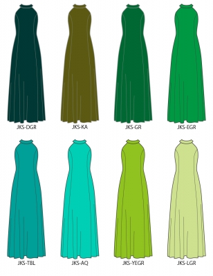 Kids Custom American Armhole long dress / JCp12-solid