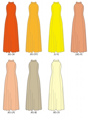 Kids Custom American Armhole long dress / JCp12-solid