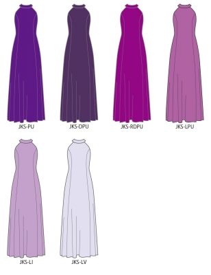 Kids Custom American Armhole long dress / JCp12-solid