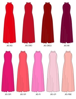 Kids Custom American Armhole long dress / JCp12-solid