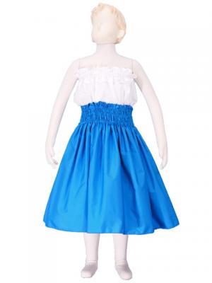 Hula Kids Double & Reversible Pau Skirt / Blue / Gp10