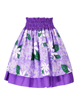 Hula Kids Double & Reversible Pau Skirt / Violet / Gp12