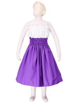 Hula Kids Double & Reversible Pau Skirt / Violet / Gp12