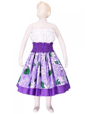 Hula Kids Double & Reversible Pau Skirt / Violet / Gp12