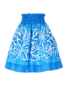 Hula Kids Double & Reversible Pau Skirt / Blue / Gp15
