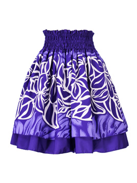 Hula Kids Double & Reversible Pau Skirt / Egg Plant / Gp16