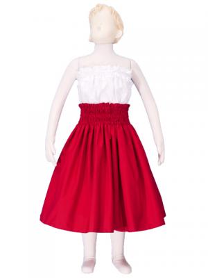 Hula Kids Double & Reversible Pau Skirt / Red / Gp17