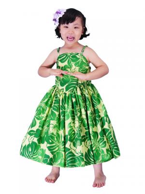 Hula Kids Midi Dress Keiki / Green / Gp19gr
