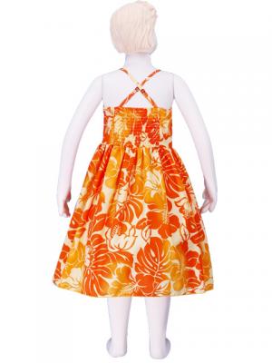 Hula Kids Midi Dress Keiki / Orange / Gp19or