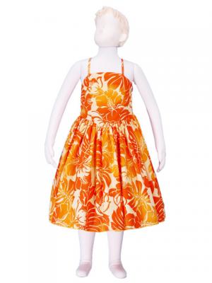 Hula Kids Midi Dress Keiki / Orange / Gp19or