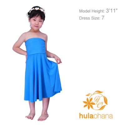 Hula Kids Midi Dress Keiki / Light Blue / Gp29lbl