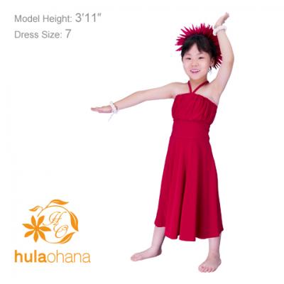 Hula Kids Midi Dress Keiki / Red / Gp29rd