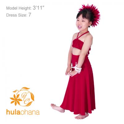 Hula Kids Midi Dress Keiki / Red / Gp29rd