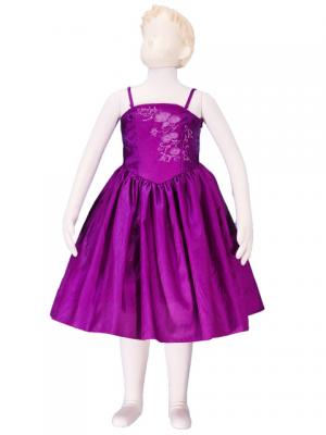 Hula Kids Shantung Dress with Lehua Embroidery / Purple / Gp2p