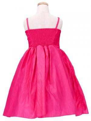 Hula Kids Shantung Dress with Lehua Embroidery / Pink / Gp2pi