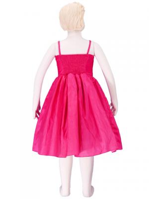 Hula Kids Shantung Dress with Lehua Embroidery / Pink / Gp2pi