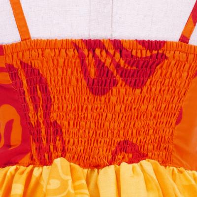 Hula Kids Midi Drape Keiki Dress / Orange / Gp32or