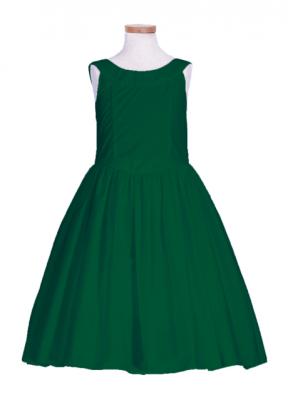 Hula Kids Midi Keiki Dress / Solid Green / Gp34gr