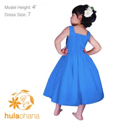 Hula Kids Midi Keiki Dress / Solid Light Blue / Gp34lbl