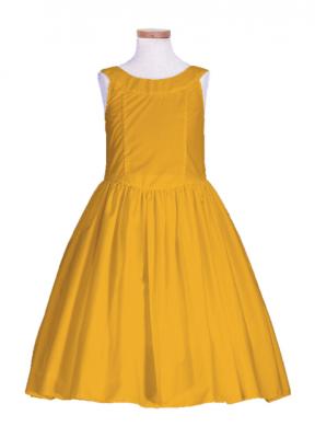 Hula Kids Midi Keiki Dress / Solid Yellow  / Gp34ye