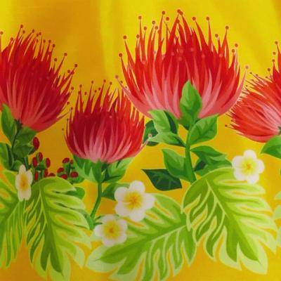 Hula Kids Shantung Dress with Lehua Print / Luxury Collection / Yellow / Jp35ye