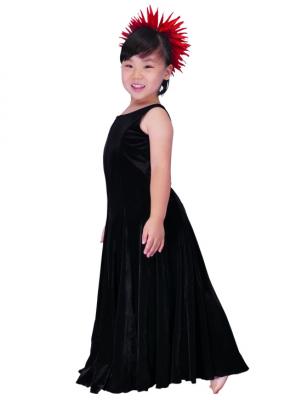 Hula Kids Dress with Velvet / Black / Gp3b