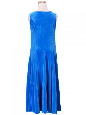 Hula Kids Dress with Velvet / Blue / Gp3bl