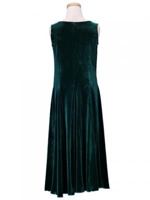 Hula Kids Dress with Velvet / Green / Gp3g