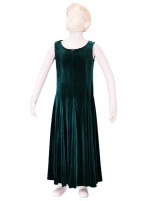 Hula Kids Dress with Velvet / Green / Gp3g